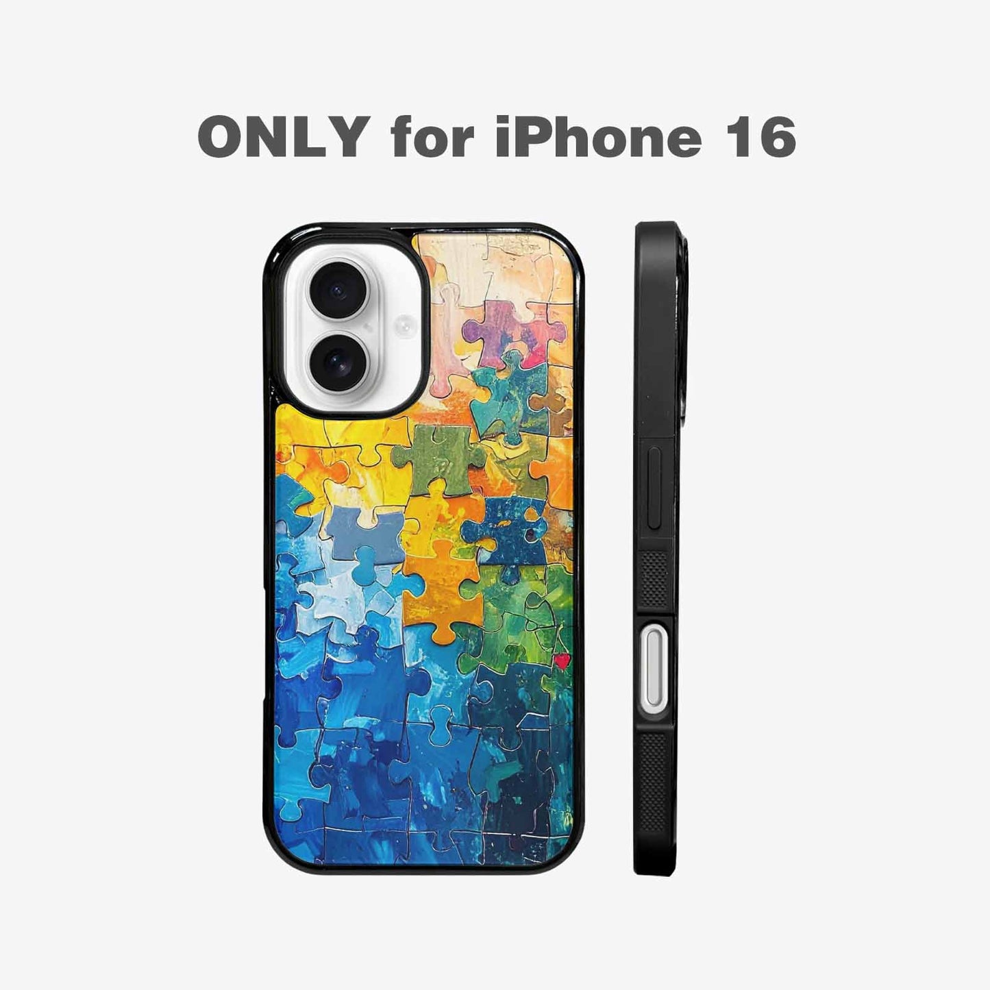 iPhone 16 Case — Autism Puzzle Pieces Puzzle Piece Pattern, Unique Phone Case Design