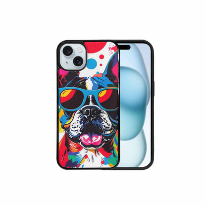 iPhone 15 Plus Case — French Bulldog Pop Art Pattern, Custom Made Phone Cover