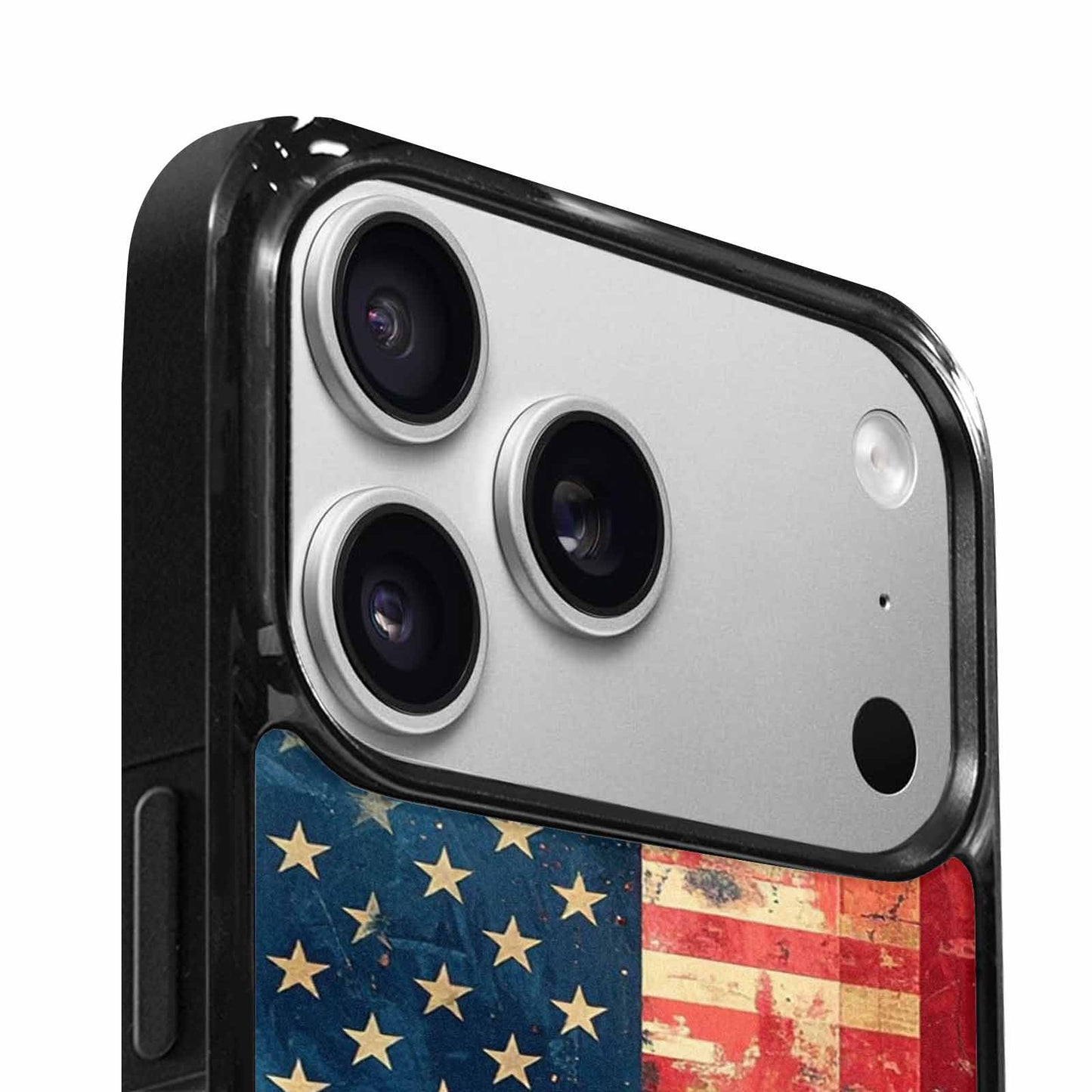 iPhone 17 Pro Max Case — Small American Flag Stars Galaxy Space, Custom Print Case Cover