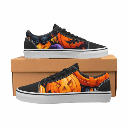 WOMEN'S Halloween Canvas Lace-Up Neon Fantasy Custom Sneakers