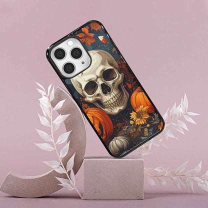 iPhone 15 Pro Max Case — Halloween Skulls Pumpkins Custom, Custom Art Phone Cover