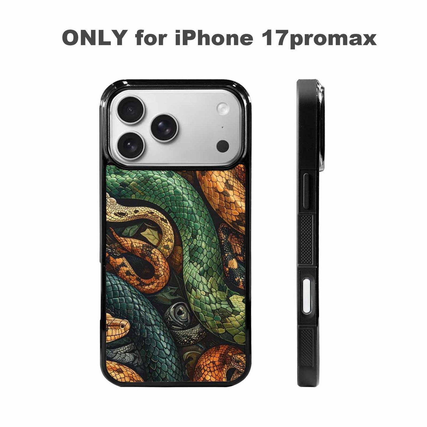 iPhone 17 Pro Max Case — Small Snake Skin Reptile Original Art, Original Design Phone Case