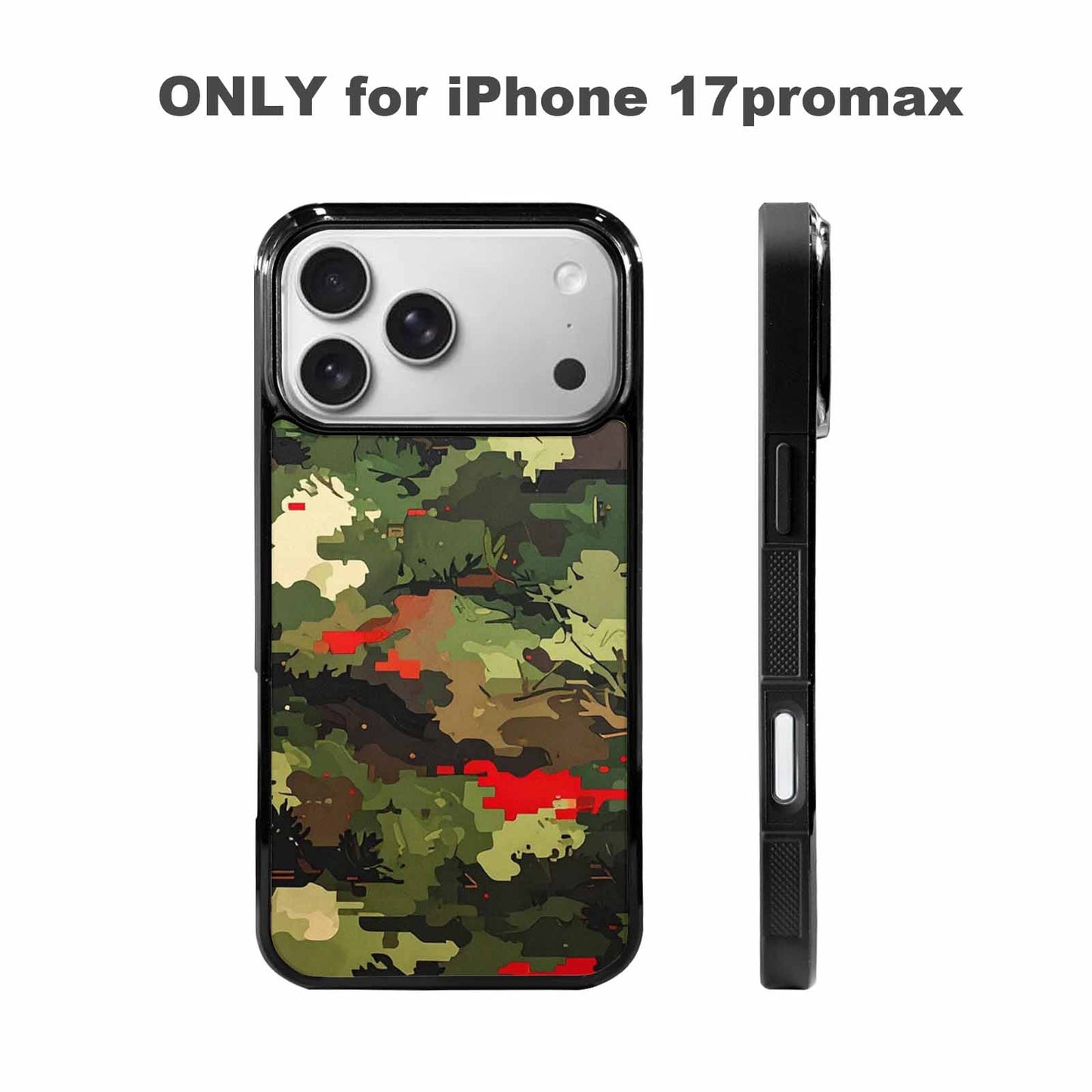 iPhone 17 Pro Max Case — Small Military Camouflage Blotch Camo, Custom Phone Case