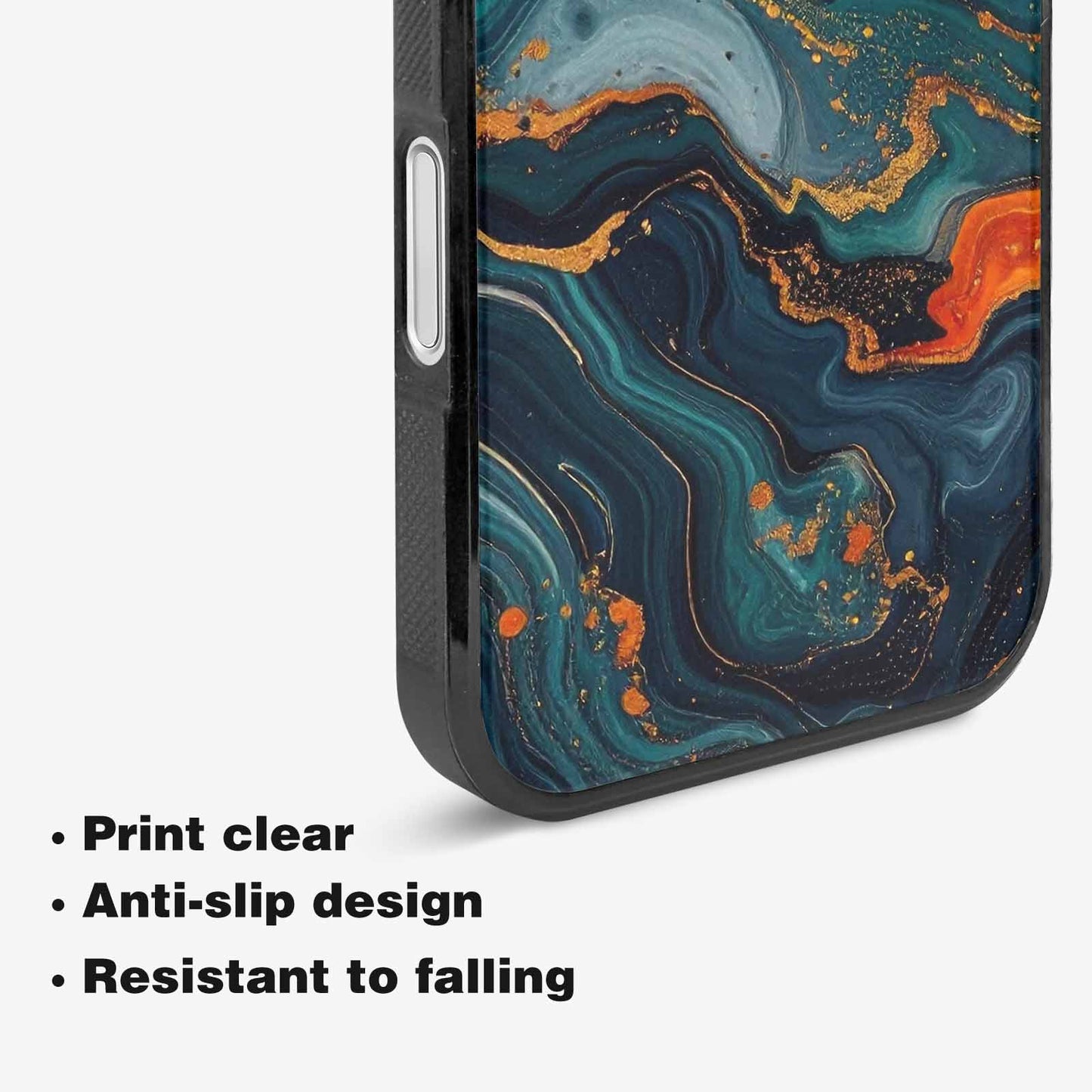 iPhone 16 Plus Case — Marble Dark, Custom Art Phone Cover