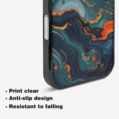 iPhone 16 Plus Case — Marble Dark, Custom Art Phone Cover