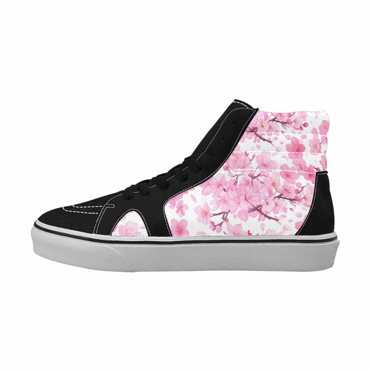 MEN'S Cherry Blossom Branch High Top Canvas Cottagecore Sneakers