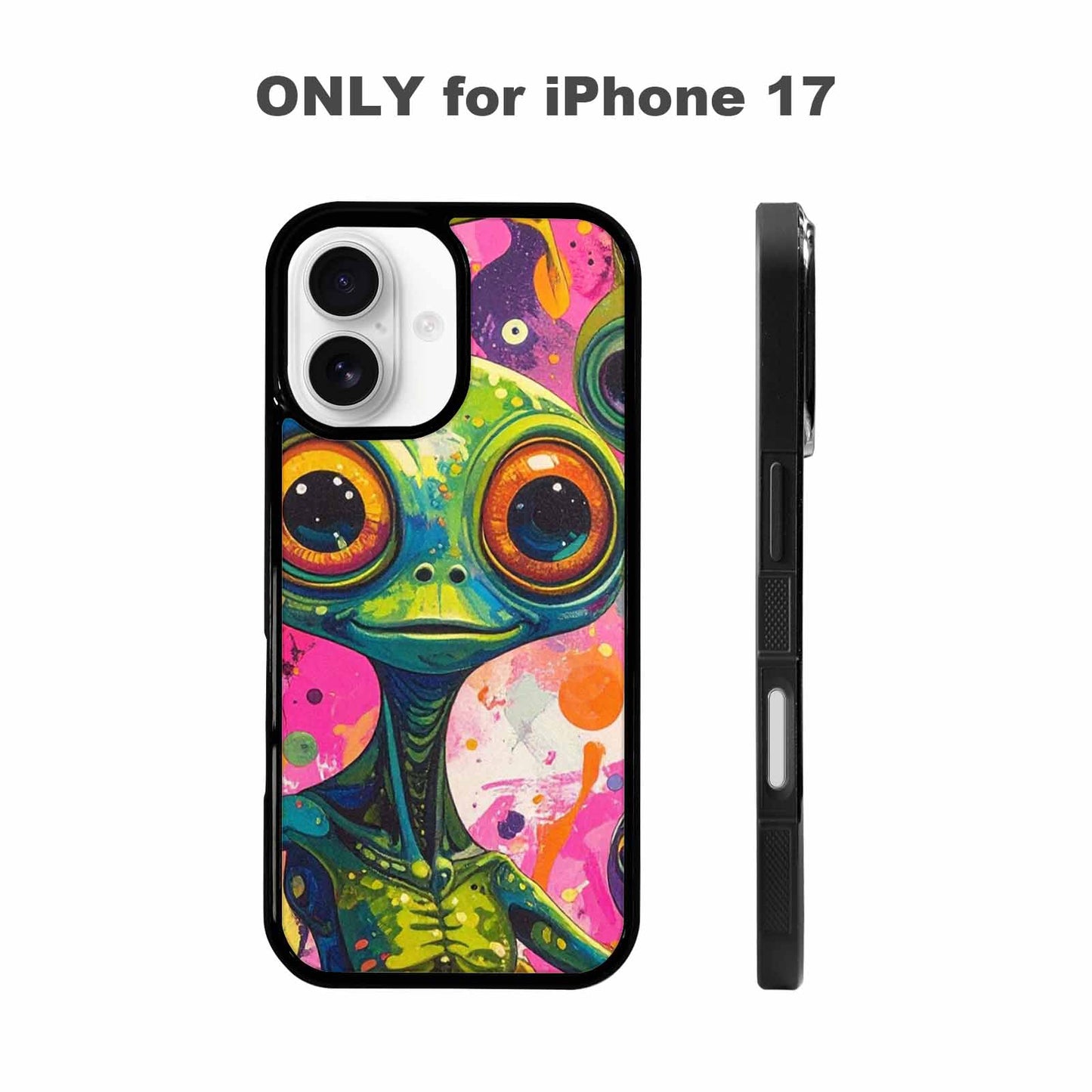 iPhone 17 Case — Seamless Tileable Pattern Of Alien Scifi, Original Design Phone Case