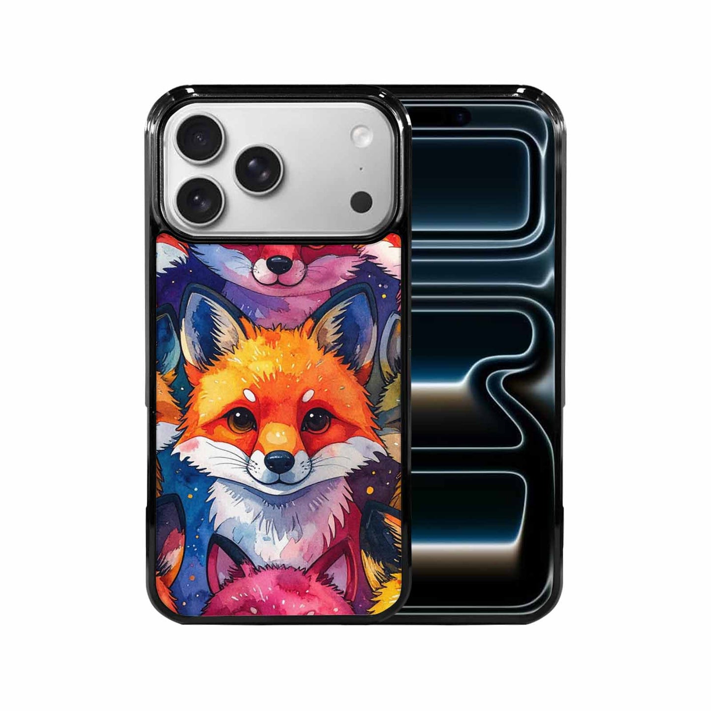 iPhone 17 Pro Max Case — Watercolor Kawaii Fox Watercolor Abstract, Custom Phone Case