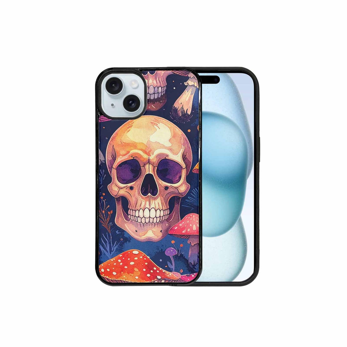 iPhone 15 Plus Case — Mushroom Skulls Custom, Personalized Phone Case