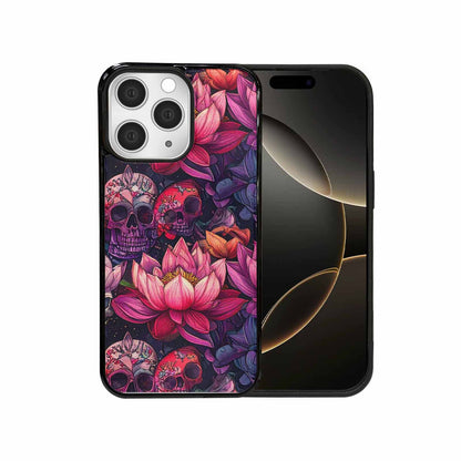 iPhone 15 Pro Max Case — Lotus Skulls, Custom Phone Case