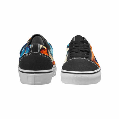 MEN'S Butterfly Wing Canvas Lace-Up Wallpaper Art Custom Shoes