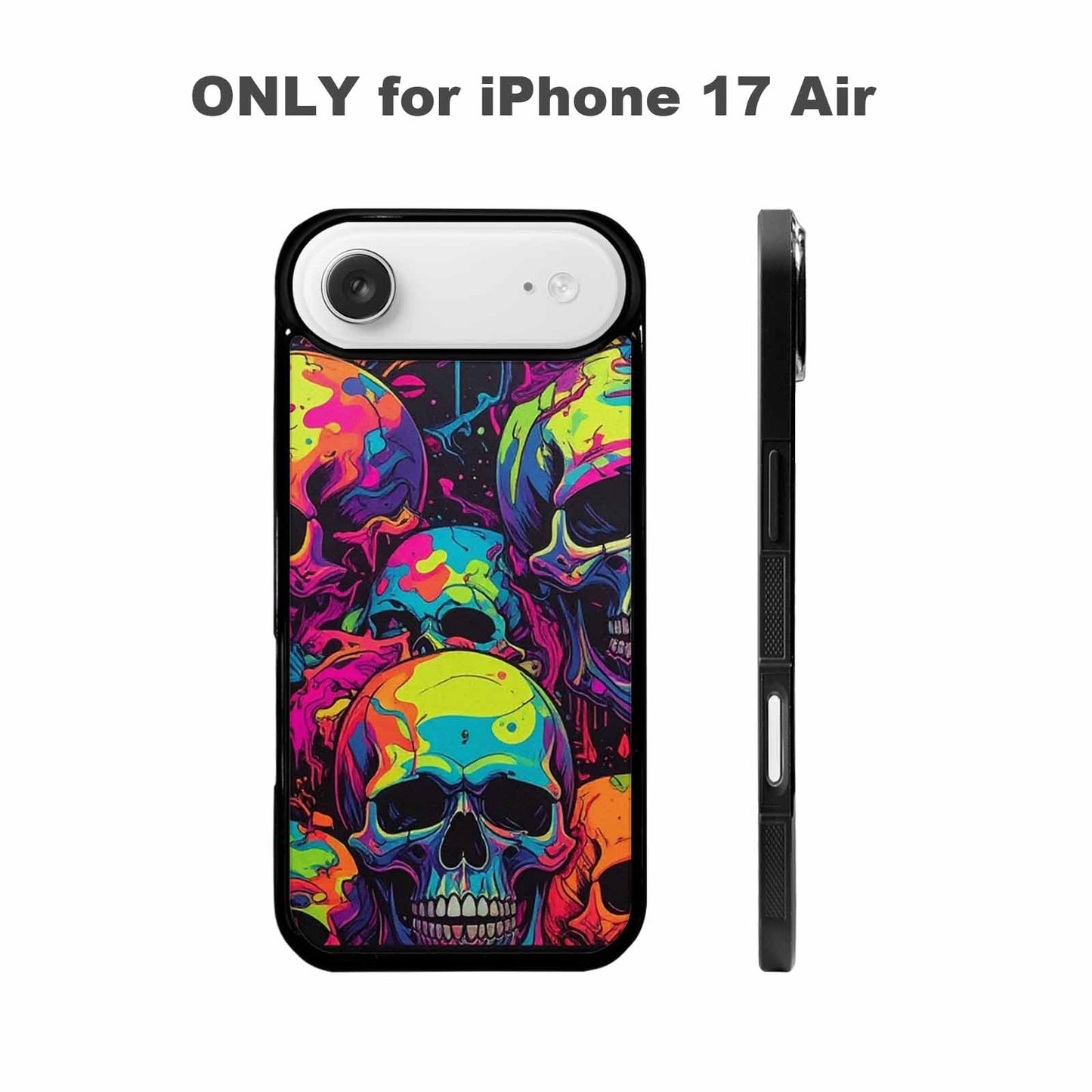 iPhone 17 Air Case — Of Skulls Digital Camo Drip Gothic, Custom Printed Phone Case