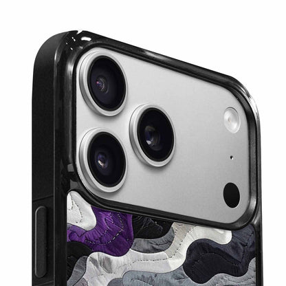 iPhone 17 Pro Case — Vivid Camo Asexual Pride Camo, Custom Designed Case Cover