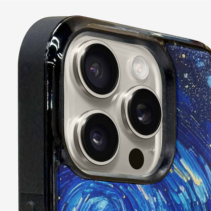 iPhone 16 Pro Max Case — Starry Night Van Gogh Paint Art, Custom Phone Case