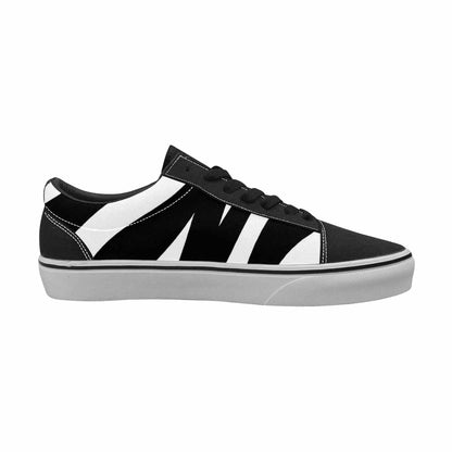 WOMEN'S Zebra Print Black White Canvas Lace-Up Y2K Sneakers