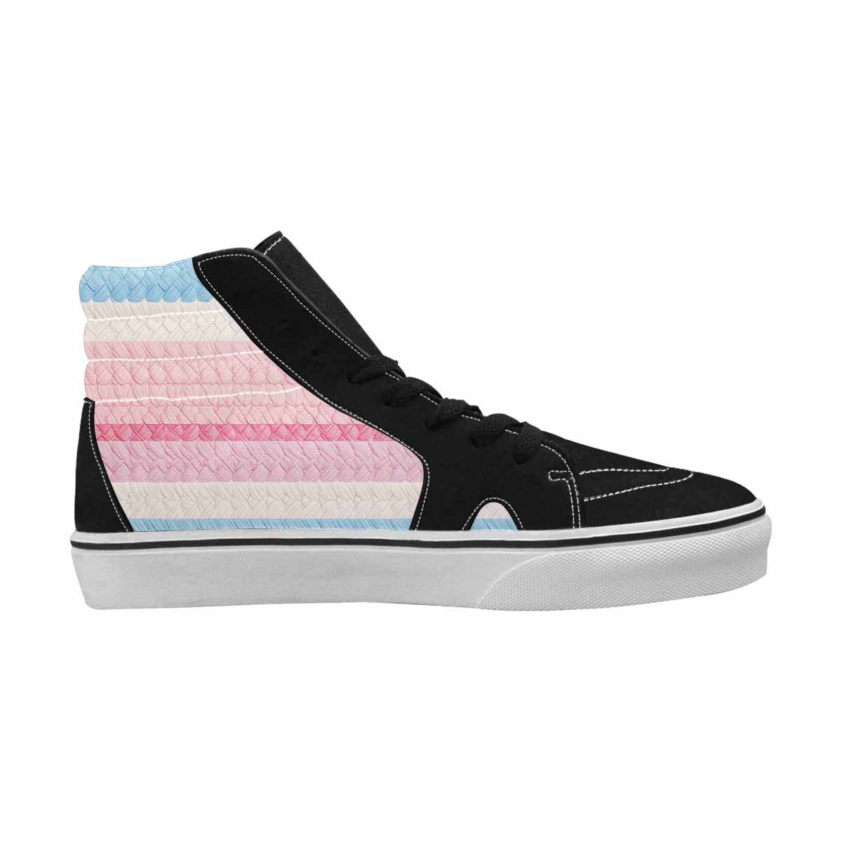 WOMEN'S Transgender Flag Color High Top Canvas Surreal Shoes