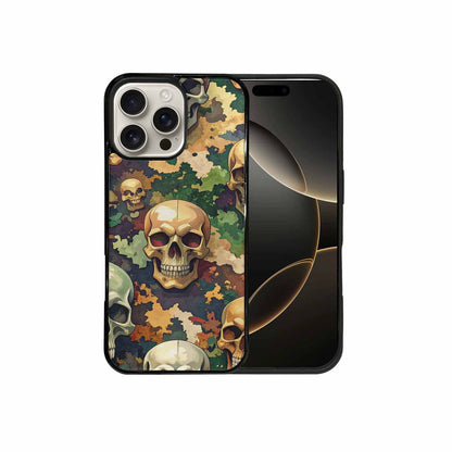 iPhone 16 Pro Max Case — Skulls Camoskulls Pattern Hu A0j, Custom Art Phone Cover