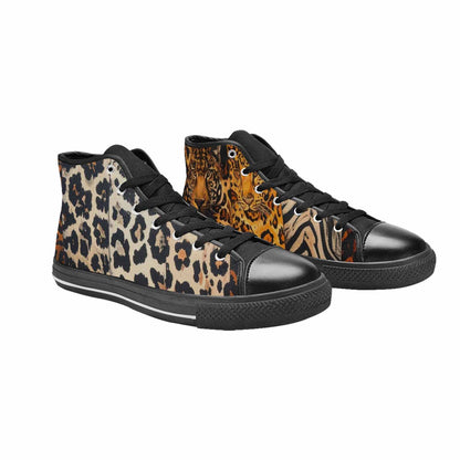 MEN'S Animal Print High Top Canvas Y2K Custom Shoes