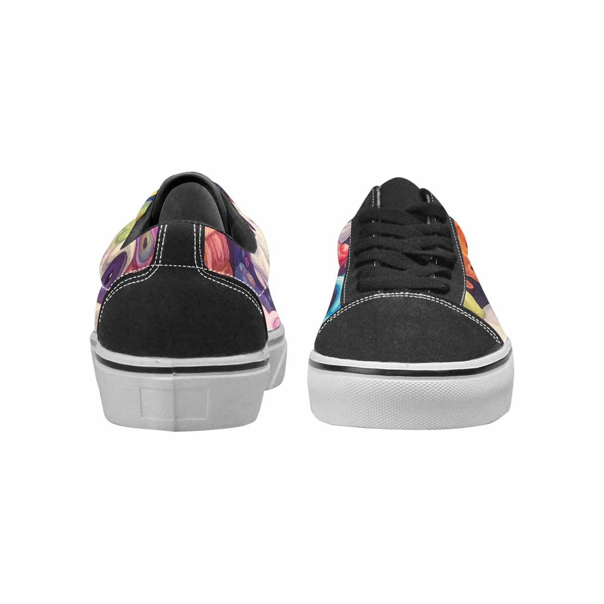 WOMEN'S Ice Cream Monsters  Lace-Up Canvas Vibrant Chaos Sneakers