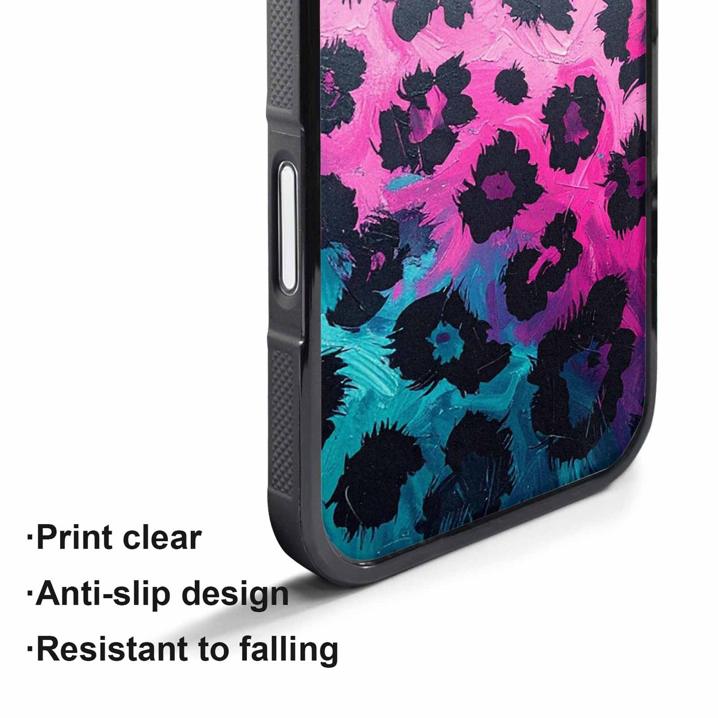 iPhone 17 Air Case — Leopard Neon Pink Teal Airbrush Animal, Custom Designed Case Cover
