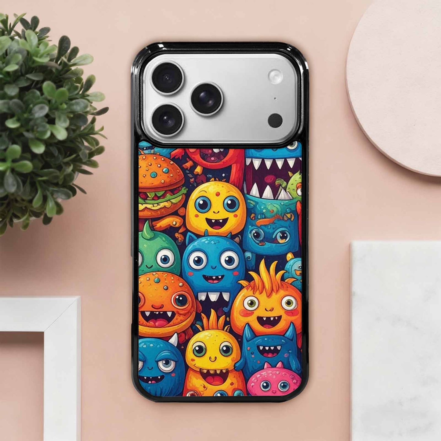iPhone 17 Pro Max Case — Small Cartoon Monster Character Cartoon Cute, Unique Phone Case Design