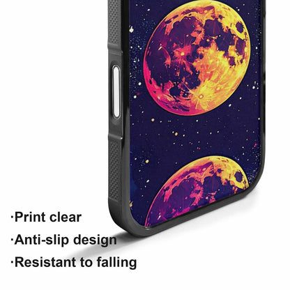 iPhone 17 Case — Neon Winter Moon Cartoon Cute, Unique Phone Case Design