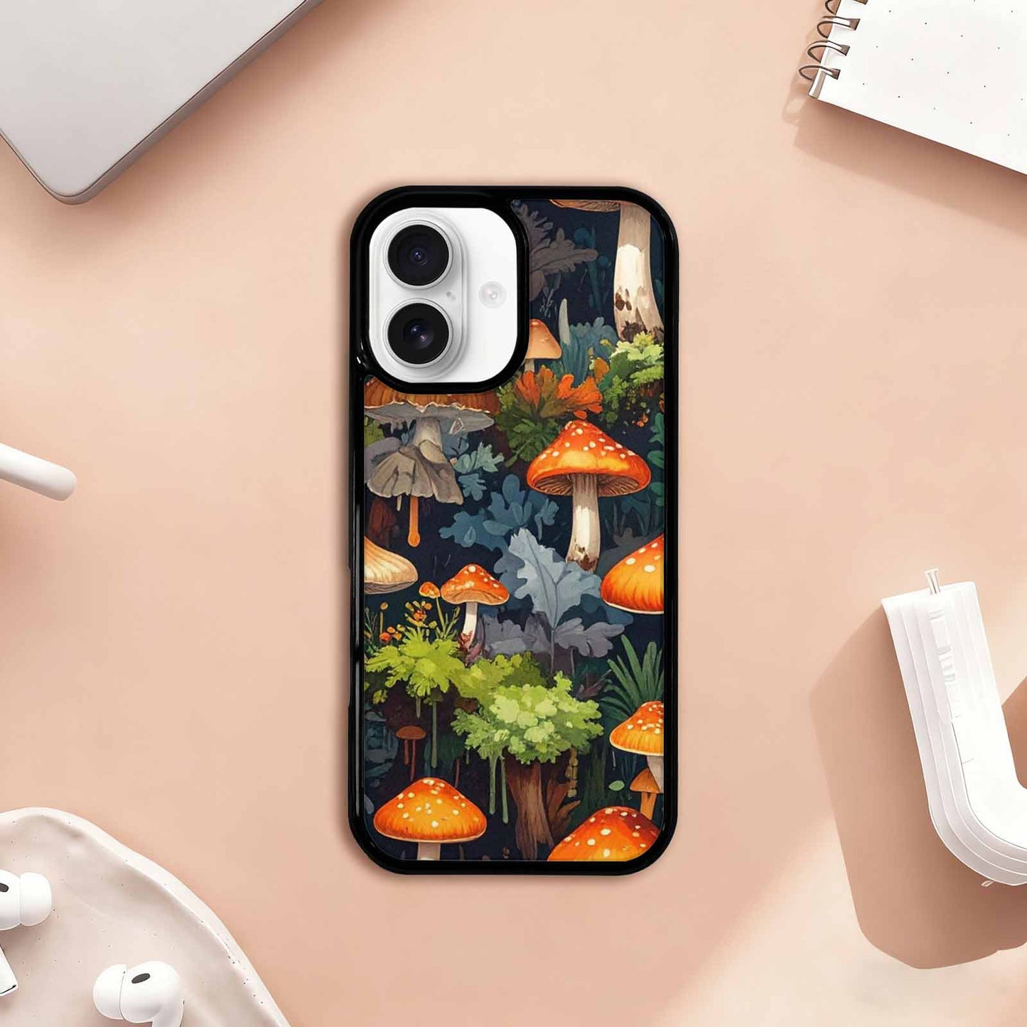 iPhone 17 Case — Mushrooms Camomushrooms Patter It3 Camo, Custom Print Case Cover