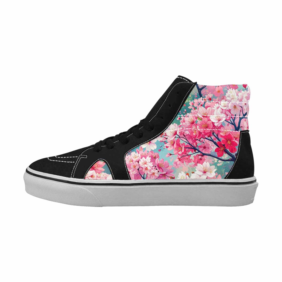 MEN'S Cherry Blossom Branch High Top Canvas Surreal Custom Shoes