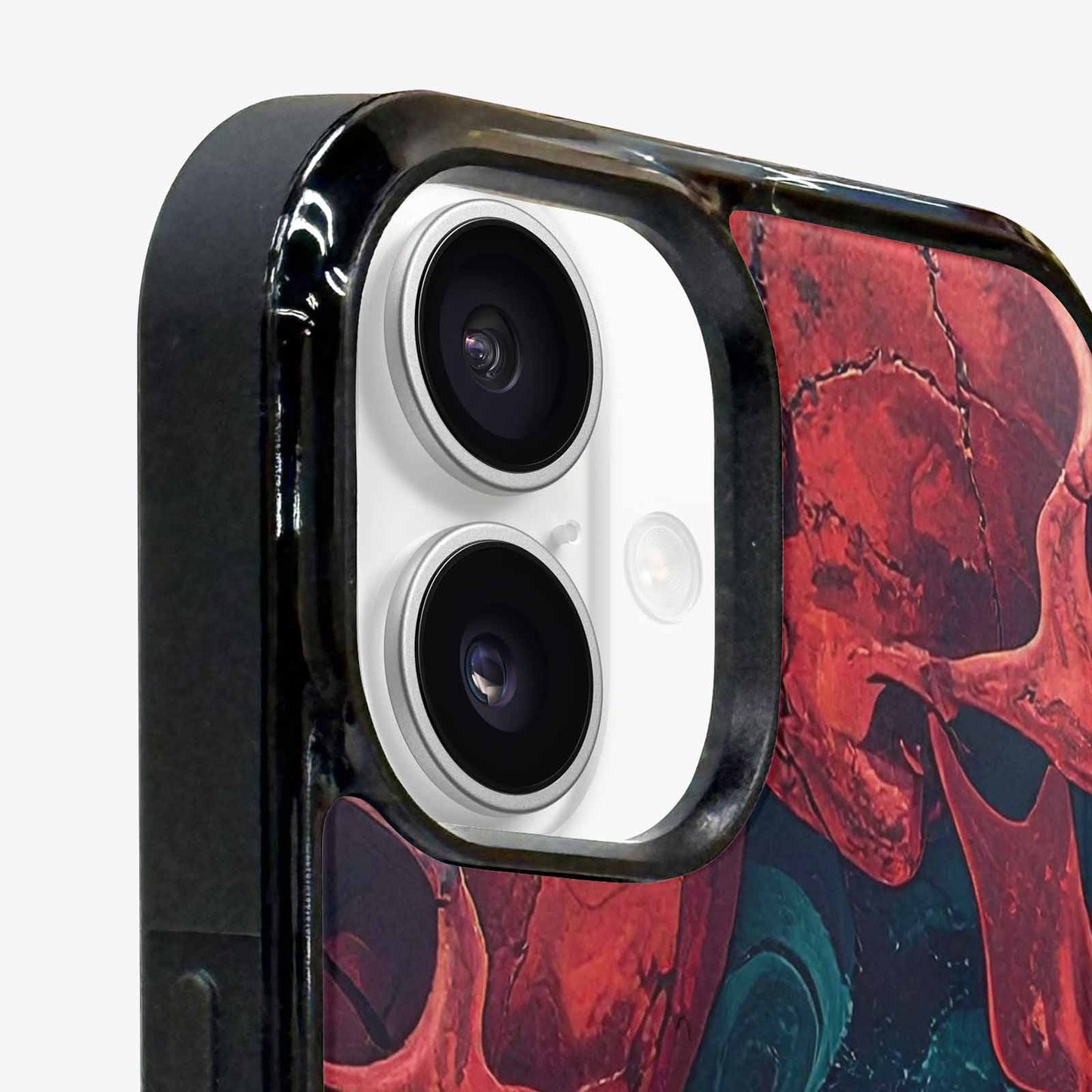 iPhone 16 Plus Case — Marble Skull Custom, Custom Printed Phone Case
