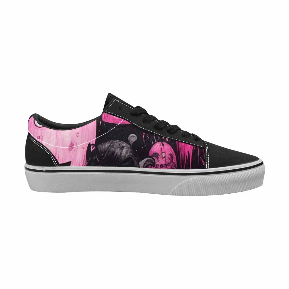 WOMEN'S Monsters (general) Lace-Up Canvas Wallpaper Art Custom Sneakers