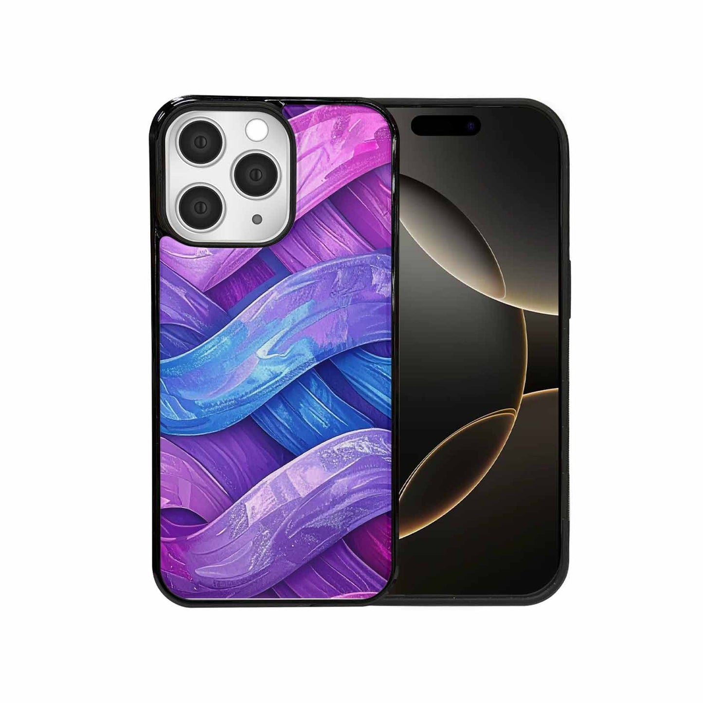 iPhone 15 Pro Max Case — Bisexual Flag Color Theme Small Rainbow, Custom Printed Phone Case