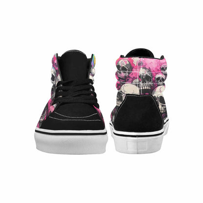 MEN'S Rainbow From Skull S High Top Canvas Grunge Custom Shoes