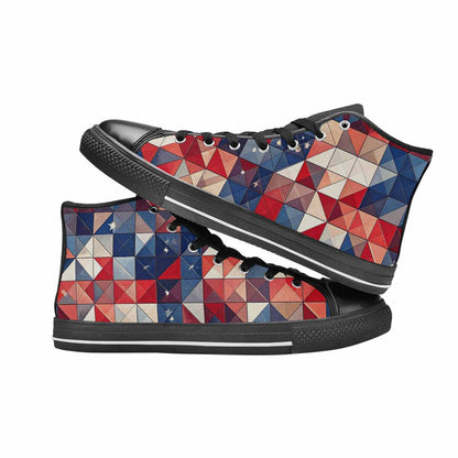 MEN'S American Flag Stars High Top Canvas Dark Academia Sneakers