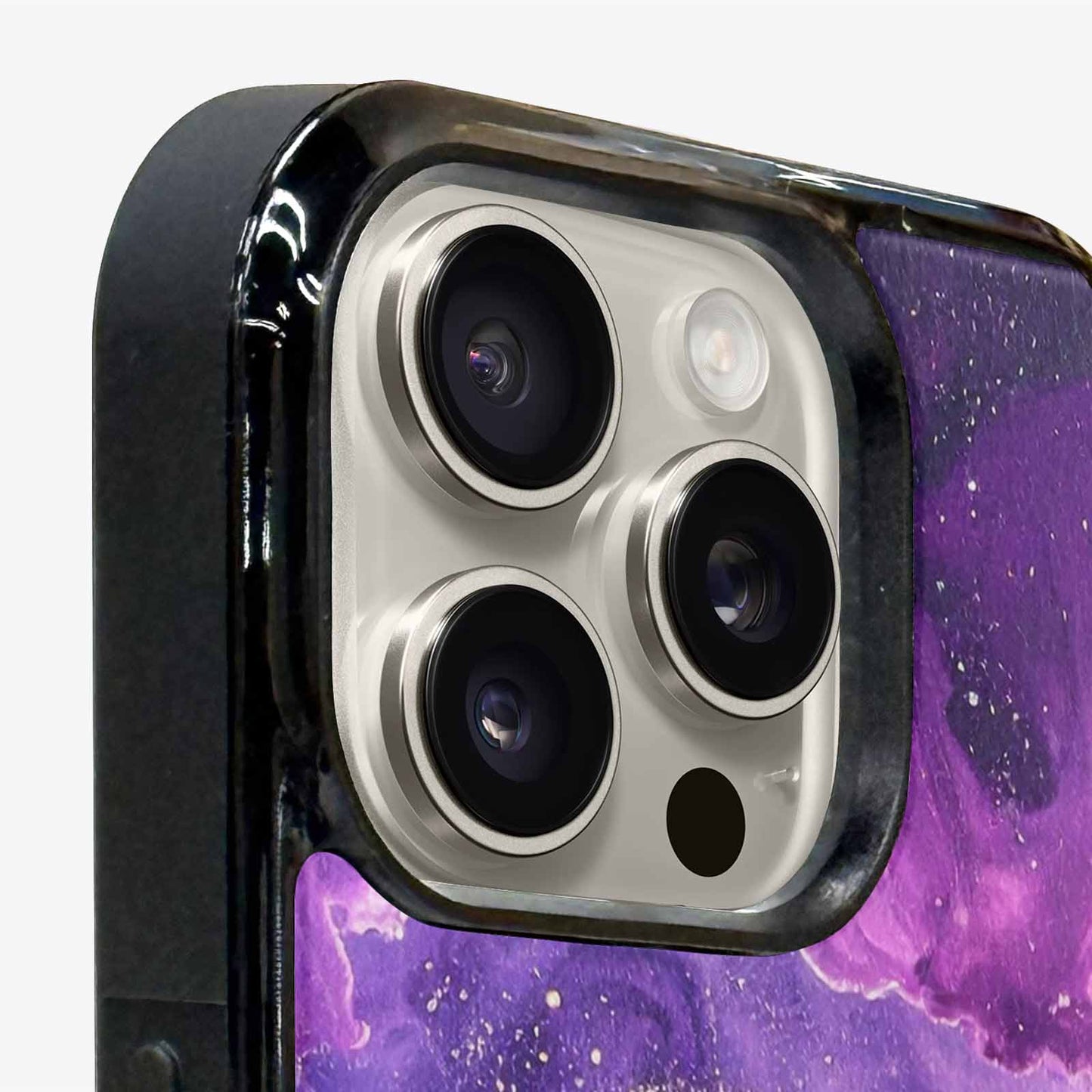 iPhone 16 Pro Case — Purple Color Tones Nebula Texture With, Custom Designed Case Cover