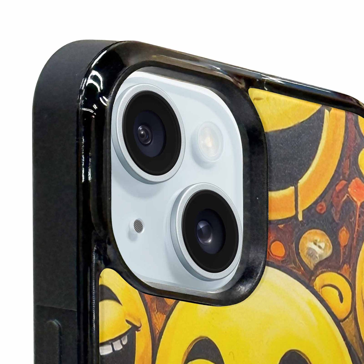 iPhone 15 Plus Case — Melting Moon Smiley Red Splatt Ipd, Custom Made Phone Cover