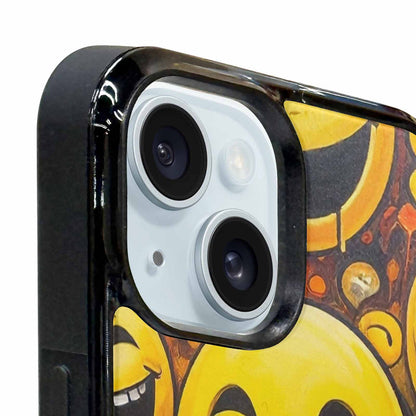 iPhone 15 Plus Case — Melting Moon Smiley Red Splatt Ipd, Custom Made Phone Cover