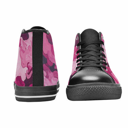 WOMEN'S Military Camouflage Blotch High Top Canvas Cottagecore Custom Shoes