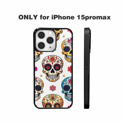 iPhone 15 Pro Max Case — Vibrant Skull Seamless, Unique Phone Case Design