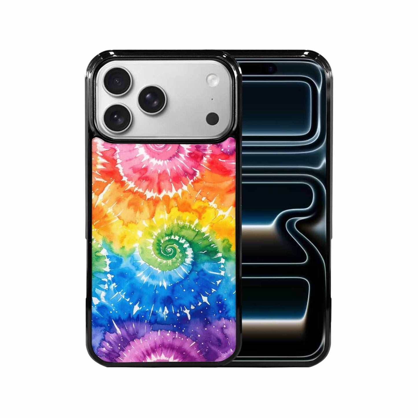 iPhone 17 Pro Max Case — Tie Dye Spiral Rainbow Tie Dye, Customized Protective Case