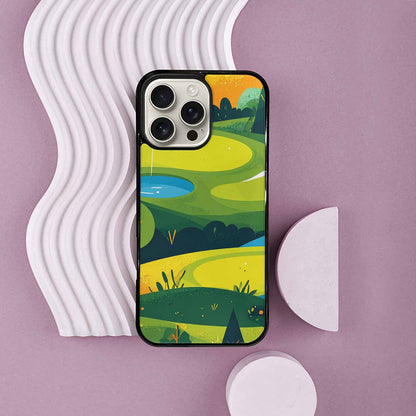 iPhone 16 Pro Max Case — Golf Cartoon Art Pattern, Custom Phone Case