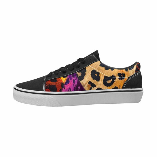 WOMEN'S Leopard Full Color Canvas Custom Design Vibrant Chaos Custom Shoes
