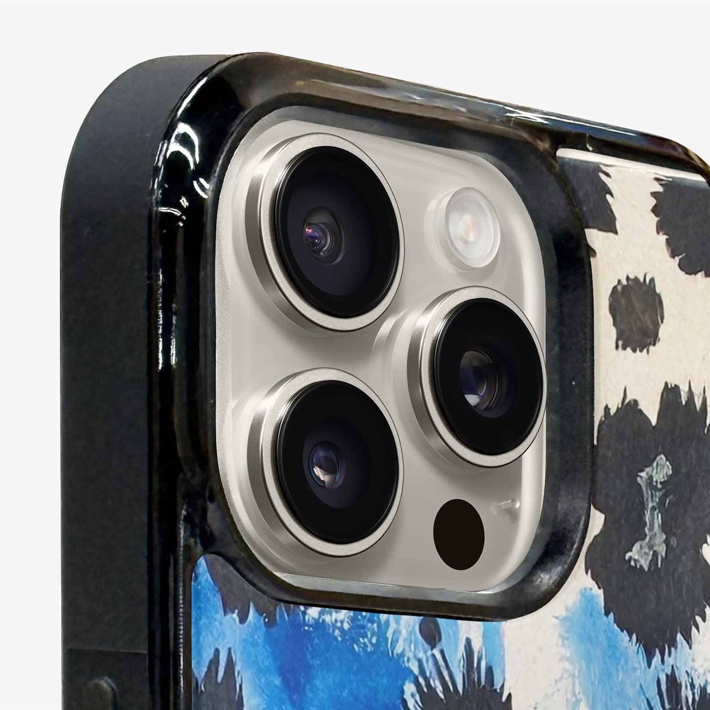 iPhone 16 Pro Max Case — Animal Print Black Blue Ink Animal, Customized Protective Case