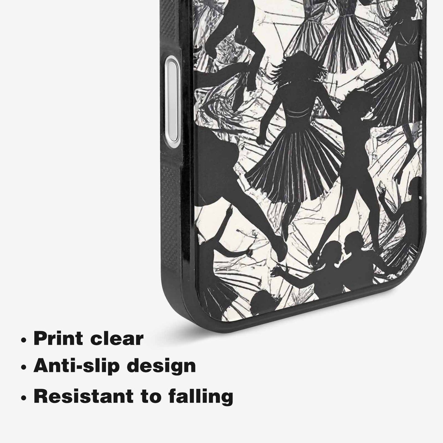 iPhone 16 Case — Bold Dancing Figure Line Art Pattern, Original Design Phone Case
