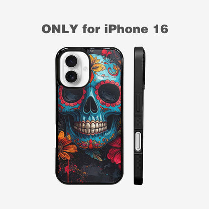 iPhone 16 Case — Graffiti Skull Art Seamless Pattern Vibrant, Custom Designed Case Cover