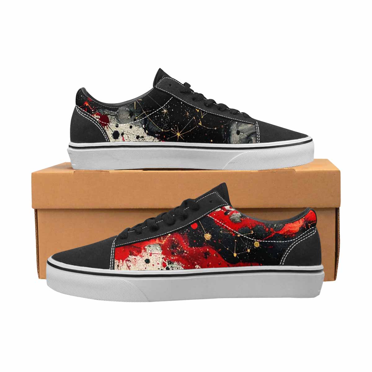 WOMEN'S Zodiac Constellation Lace-Up Canvas Neon Fantasy Shoes