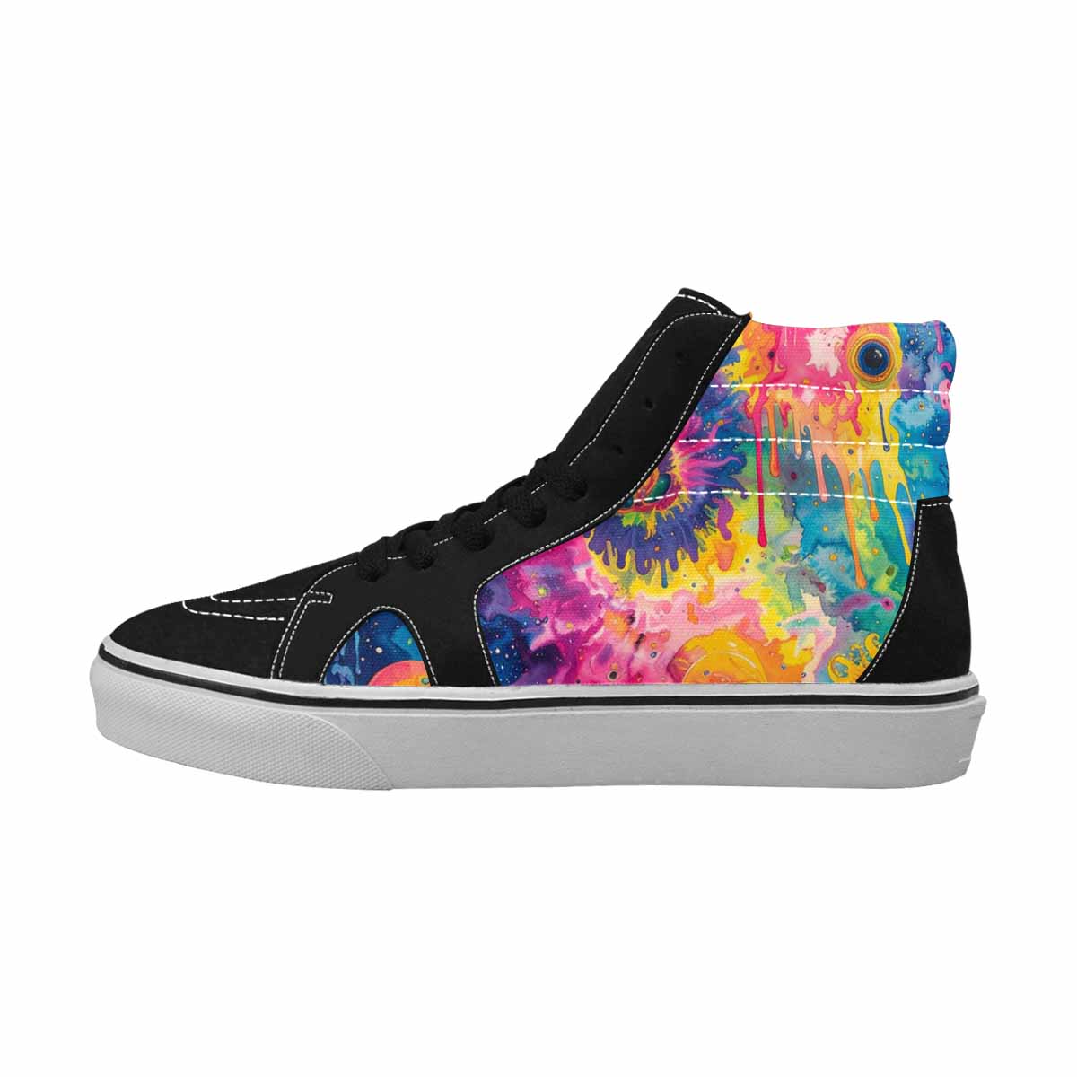 MEN'S Aliens  Tie Dye High Top Canvas Melting Art Sneakers
