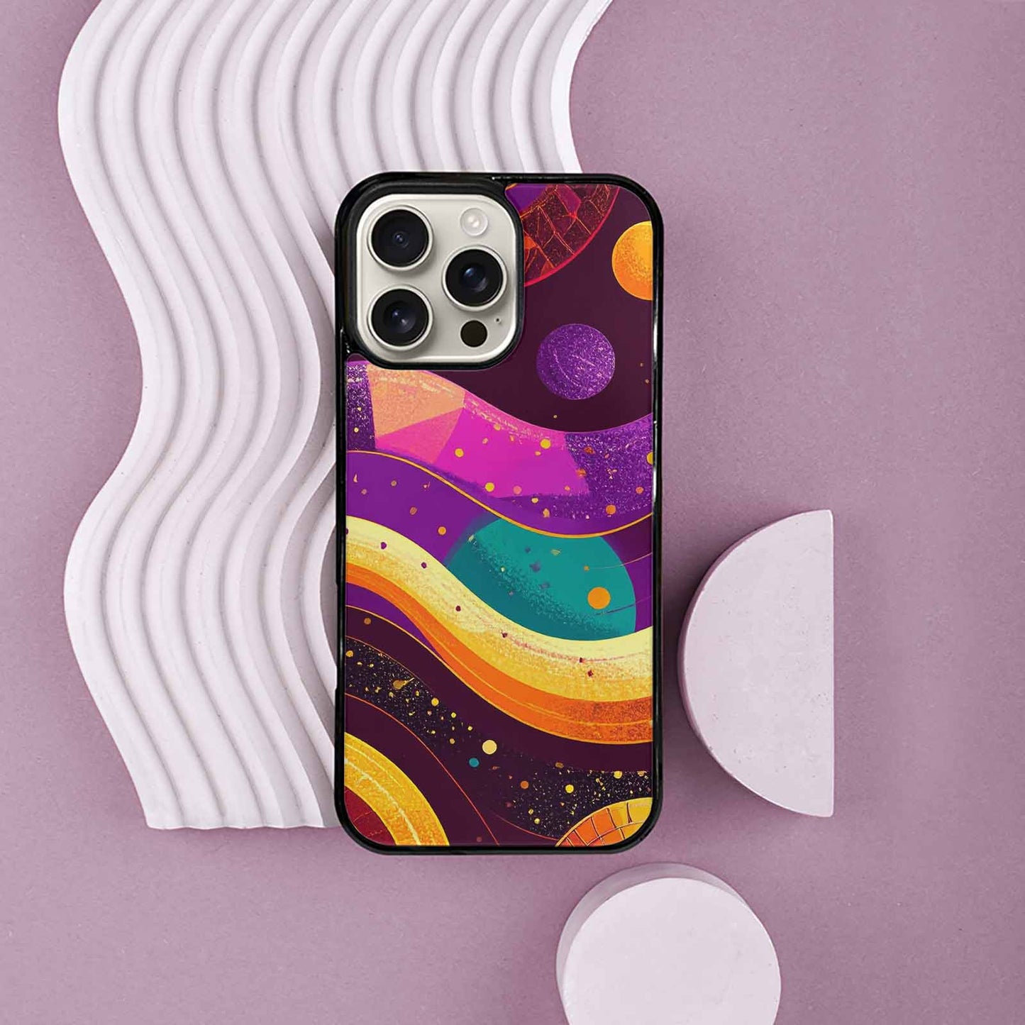 iPhone 16 Pro Max Case — 1970s Disco Art Pattern, Customized Protective Case