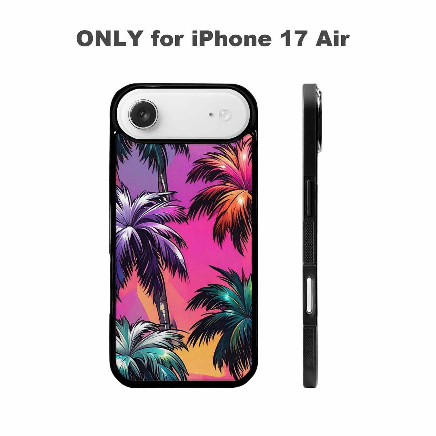 iPhone 17 Air Case — Chrome Bling Palm Tree Original Art, Original Design Phone Case