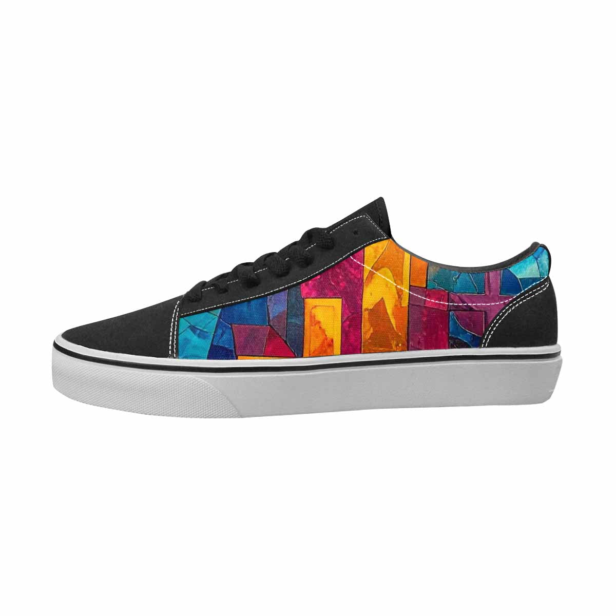 WOMEN'S Jesus Canvas Streetwear Vibrant Chaos Custom Art Shoes