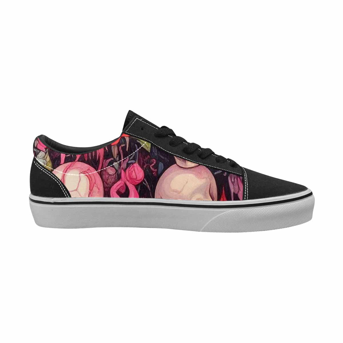 WOMEN'S Skulls Roses Skulls Roses Lace-Up Canvas Y2K Custom Shoes